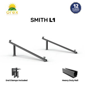 BHS Aluminium Smith L1 Solar Structure with clamps For Single Solar Panel