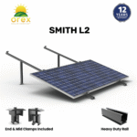 BHS Aluminium Smith L2 Solar Structure with clamps For two Solar Panel