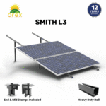 BHS Aluminium Smith L3 Solar Structure with clamps For three Solar Panel