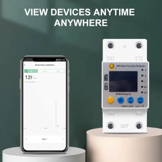 WiFi Smart Circuit Breaker with TUYA Energy Meter, kWh Monitoring, Timer, Voltage/Current/Leakage Protection – 10-in-1 Smart Power Protector