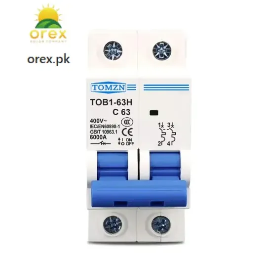 2P AC C Type MCB Circuit Breaker