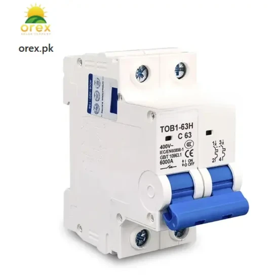 2P AC C Type MCB Circuit Breaker