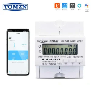 DDS238-4 60A WIFI Smart Energy Meter Kwh Monitoring Circuit breaker Timer with voltage current protection Single Phase