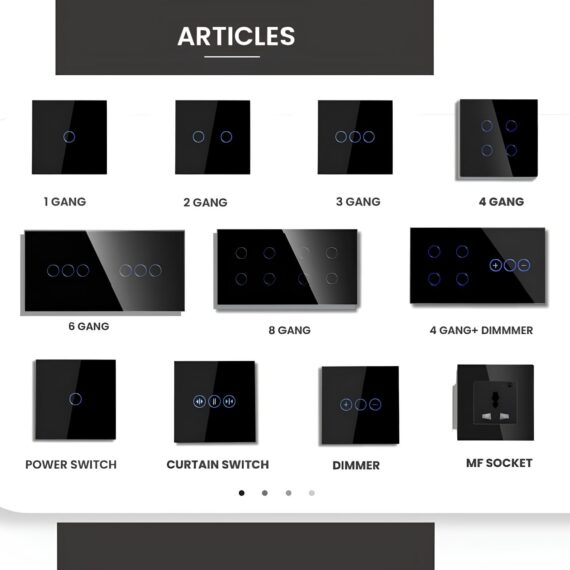 Orex Premium Black Glass Smart Modular Control System