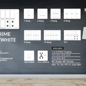 PRIME ART WHITE Modular Electrical Series