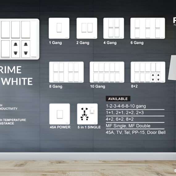 PRIME ART WHITE Modular Electrical Series