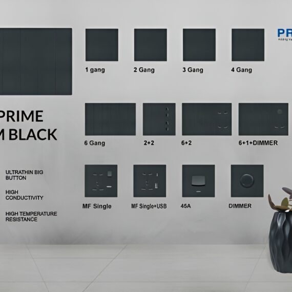 Orex 6M Black Mechanical Modular Electrical Series (Wide Plate)